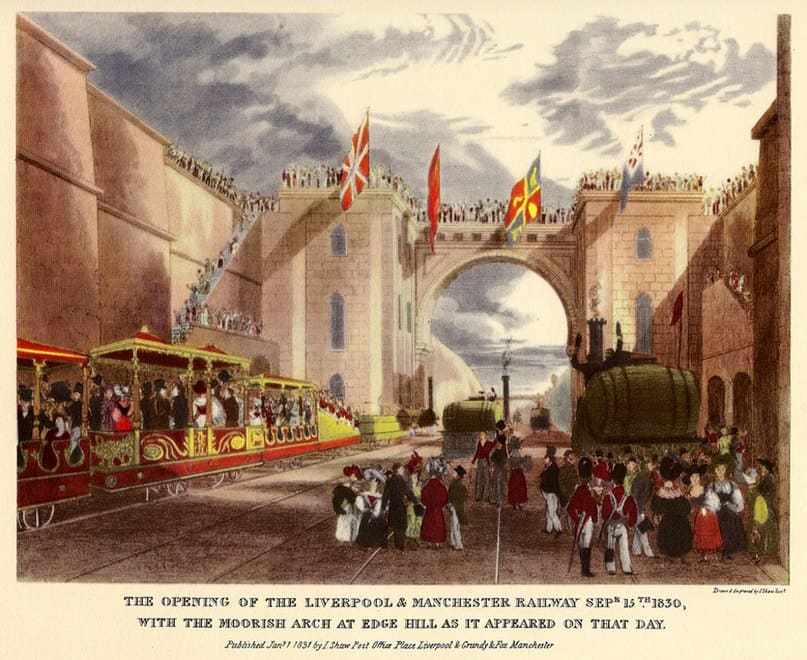 Открытие железной дороги Ливерпуль — Манчестер, 25 сентября, 1830 г