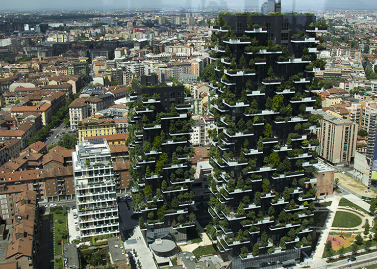 "Вертикальный лес" - здание спроектированное итальянской компанией "Stefano Boeri Architetti" (2014 г.) 